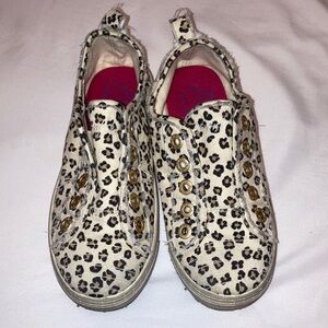 Blowfish Cream and Black Leopard Kids Sneakers